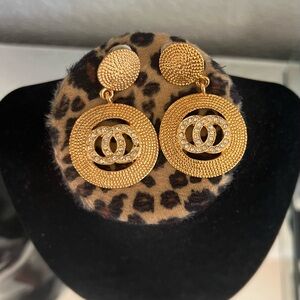 Vintage Gold Designer-Inspired Earrings